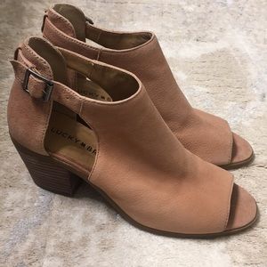LB Barimo leather open toe/side ankle boots